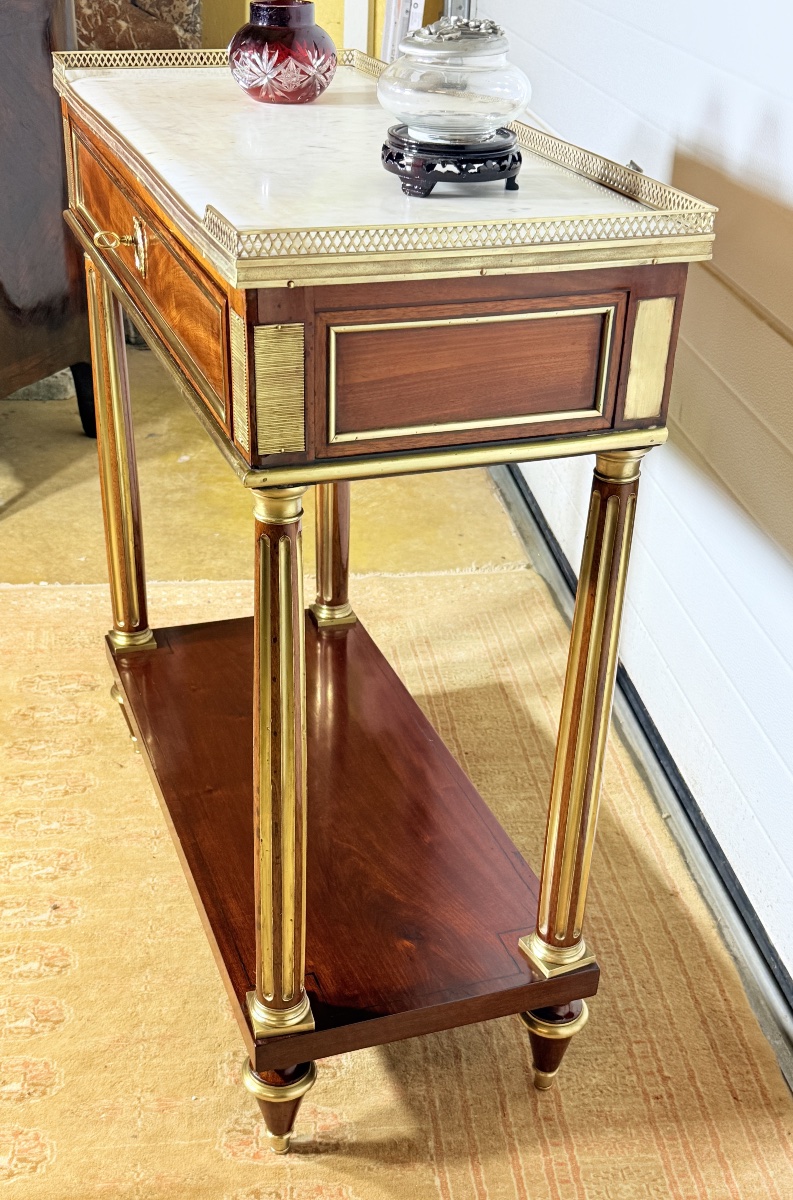 Louis XVI Console Table, Mahogany, 18th Century -photo-5