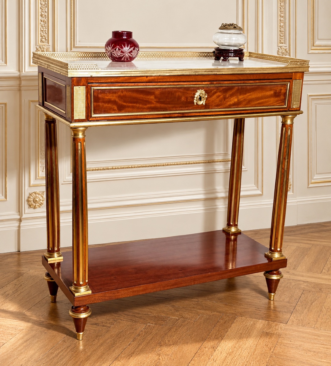 Louis XVI Console Table, Mahogany, 18th Century 