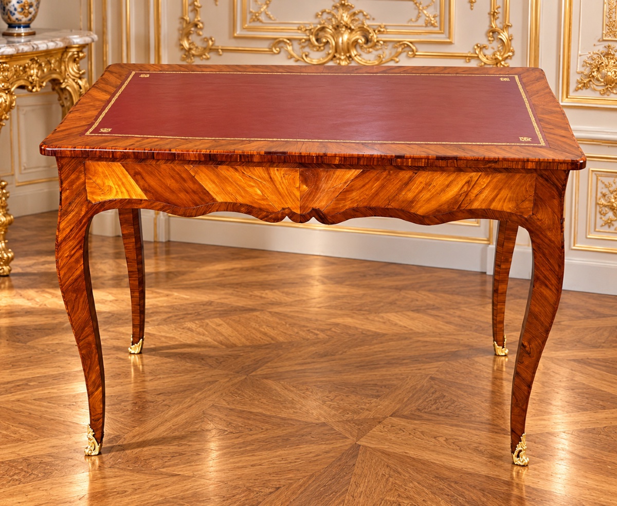 Louis XV-style Flat-topped Desk, 18th Century -photo-2