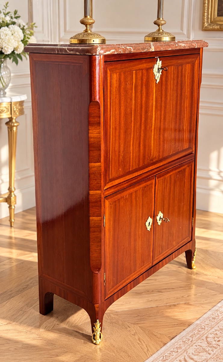 Secrétaire Louis XVI , Estampillé STUMFF , Époque XVIIIe Siècle -photo-1