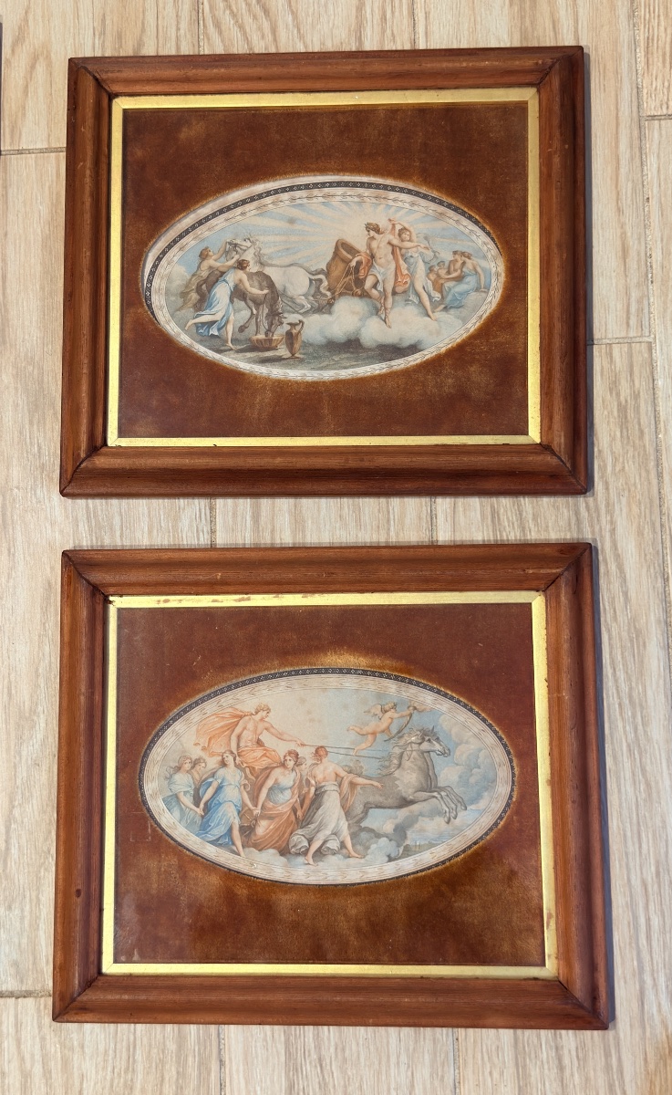 Pair Of Mythological Engravings, 19th Century 