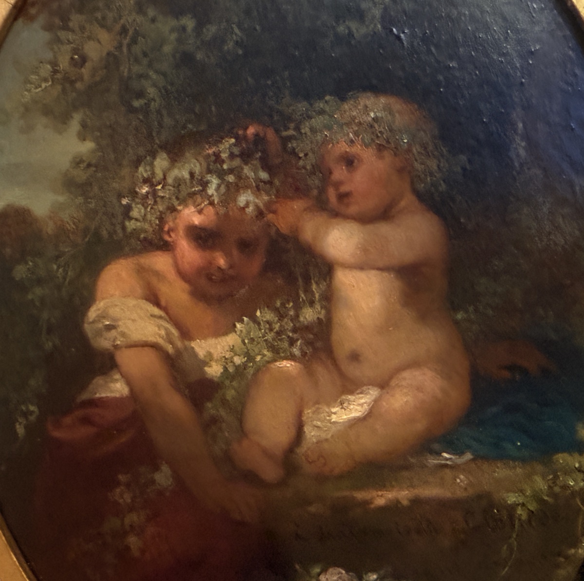 Tableau de Louis GALLAIT , signé 1860 : «   a Melle Clothilde «  