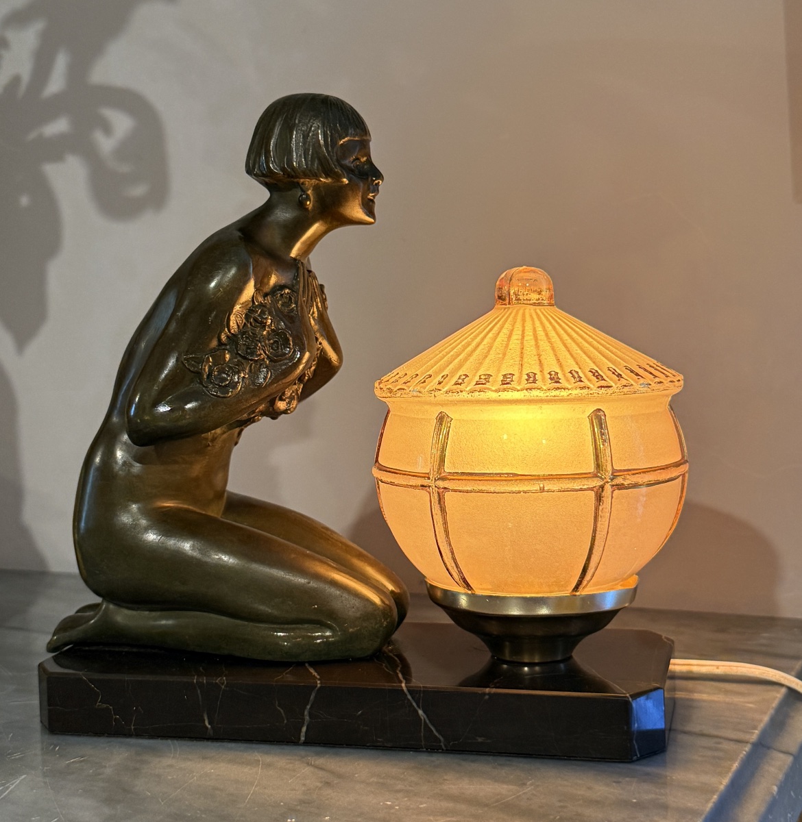 Bronze Lamp, Art Deco, Circa 1920–1930 -photo-4