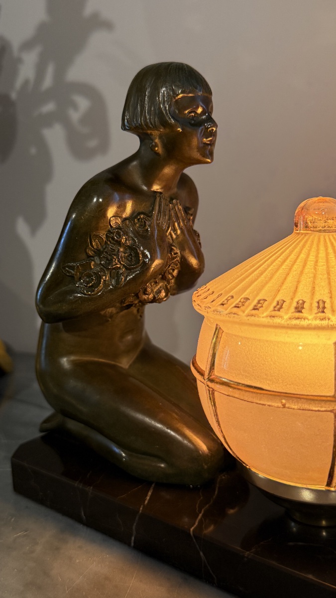 Bronze Lamp, Art Deco, Circa 1920–1930 -photo-2