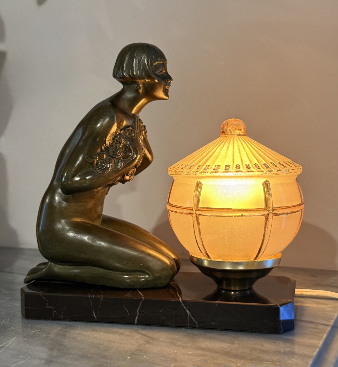 Bronze Lamp, Art Deco, Circa 1920–1930 -photo-3