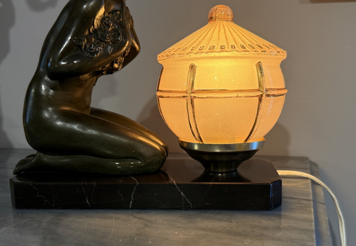 Bronze Lamp, Art Deco, Circa 1920–1930 -photo-4