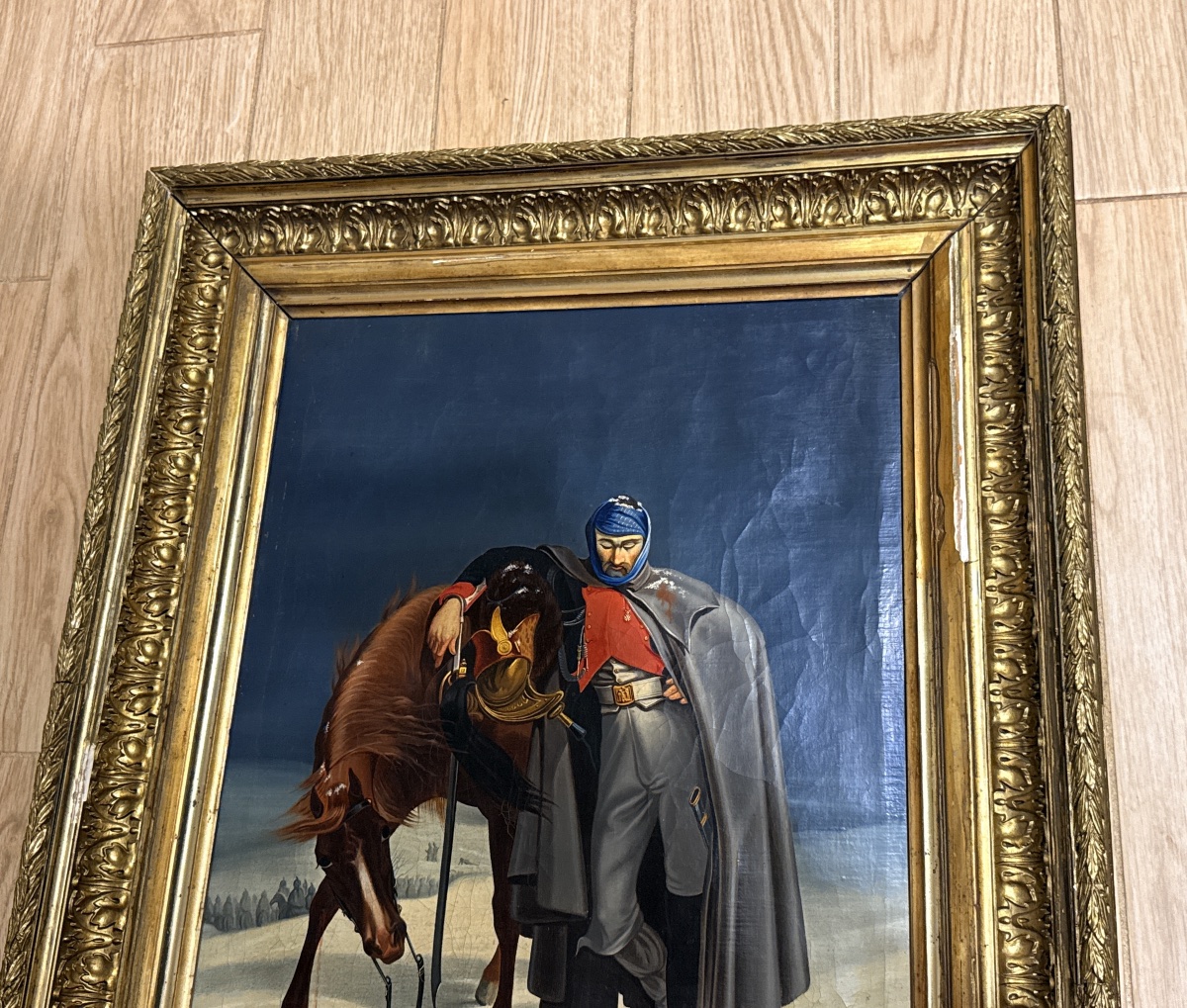 Tableau Historique : Épisode de la Retraite de Russie , 1857 -photo-3