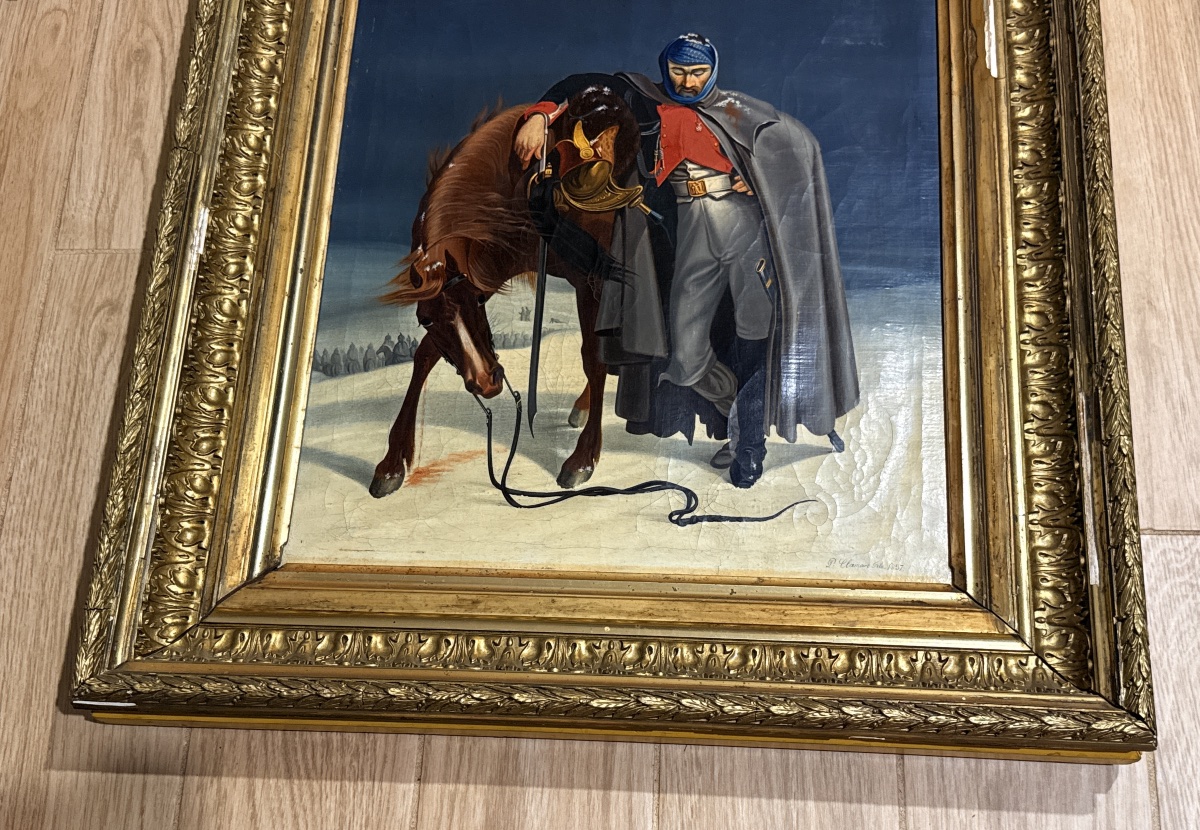 Tableau Historique : Épisode de la Retraite de Russie , 1857 -photo-4