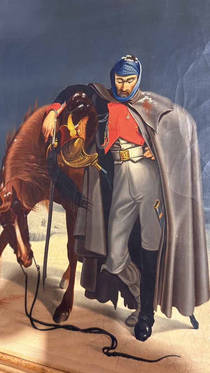 Tableau Historique : Épisode de la Retraite de Russie , 1857 -photo-2