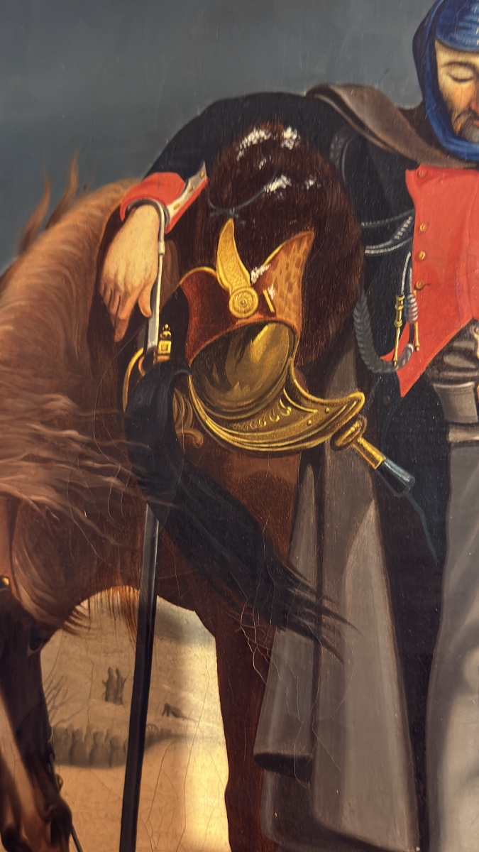 Tableau Historique : Épisode de la Retraite de Russie , 1857 -photo-2