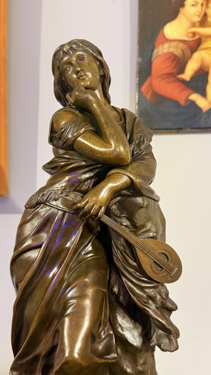Bronze signé Adrien Antoine GAUDEZ , H : 45 cm -photo-3