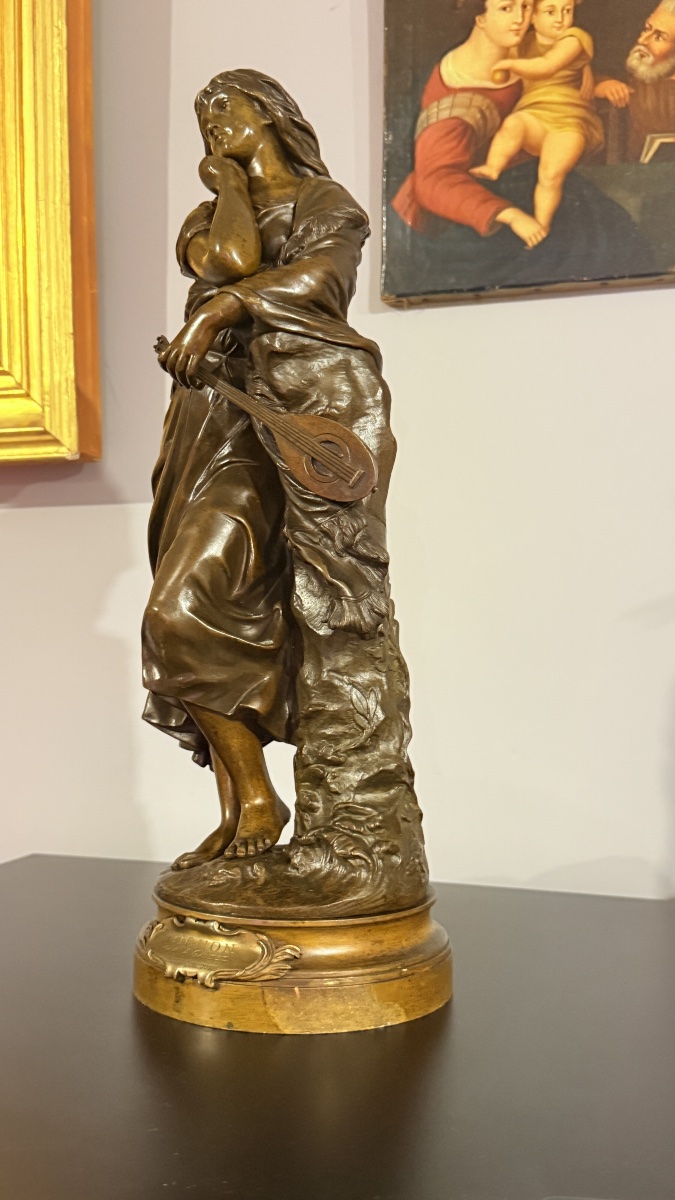 Bronze signé Adrien Antoine GAUDEZ , H : 45 cm -photo-8