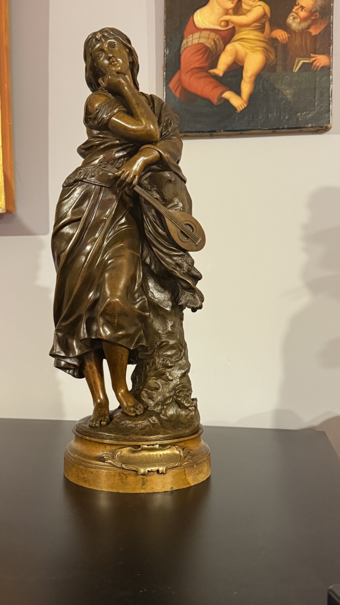 Bronze signé Adrien Antoine GAUDEZ , H : 45 cm -photo-1