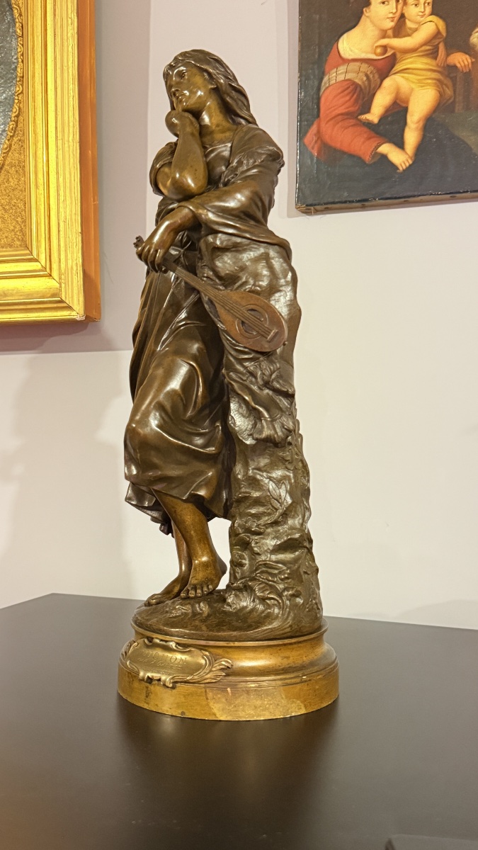 Bronze signé Adrien Antoine GAUDEZ , H : 45 cm -photo-4