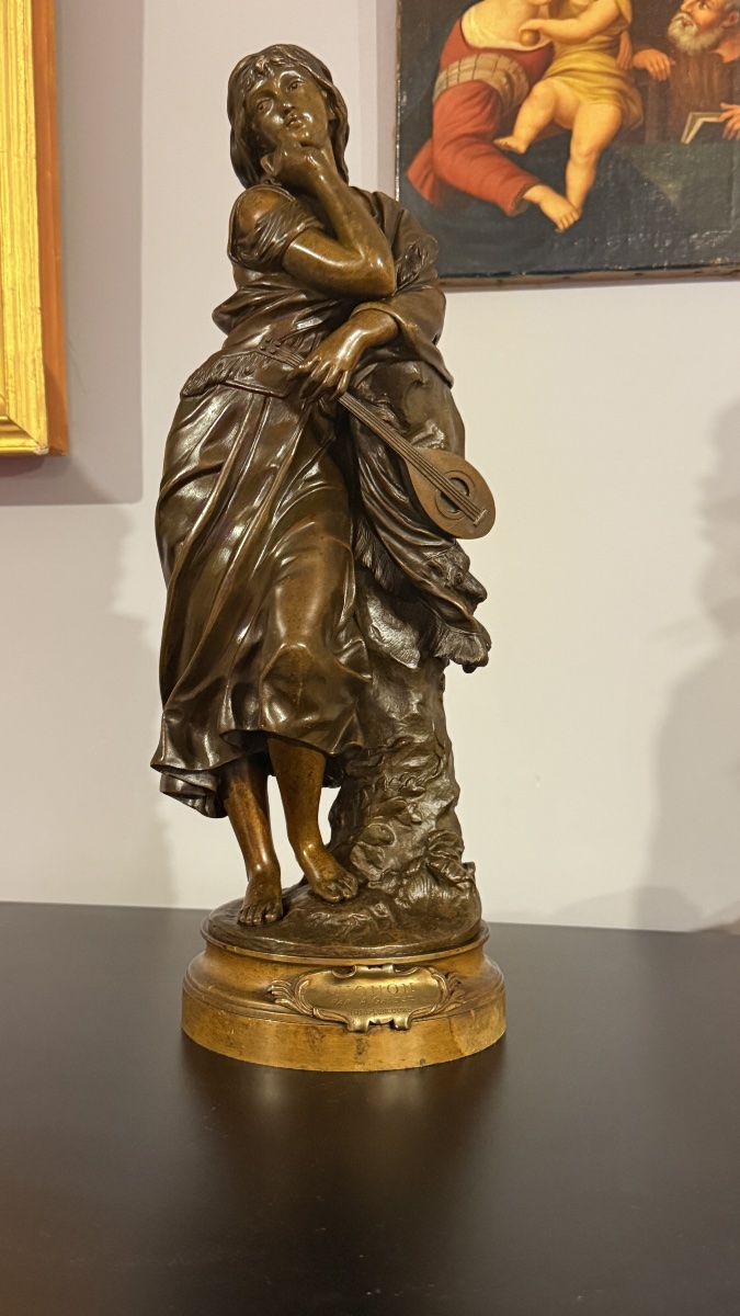 Bronze signé Adrien Antoine GAUDEZ , H : 45 cm 