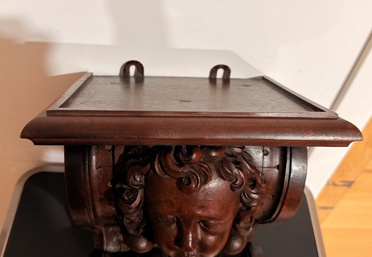 "putto Head" Wall Sconce, 18th Century -photo-2