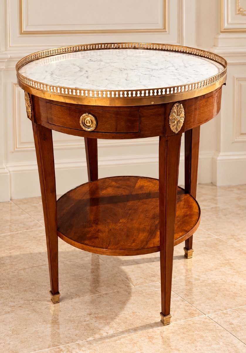 Guéridon Louis XVI , Estampillé C. TOPINO , Époque XVIIIe Siècle -photo-2