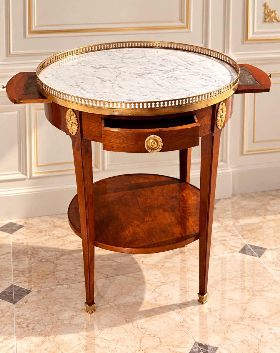 Guéridon Louis XVI , Estampillé C. TOPINO , Époque XVIIIe Siècle 