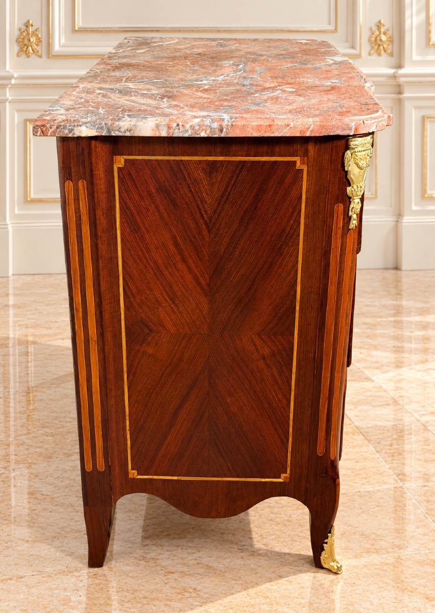Commode à Ressaut , Estampillée REIZELL , Époque XVIIIe Siècle -photo-4