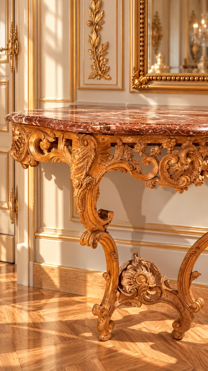 Console Louis XV ,  d’époque XVIIIe Siècle -photo-4