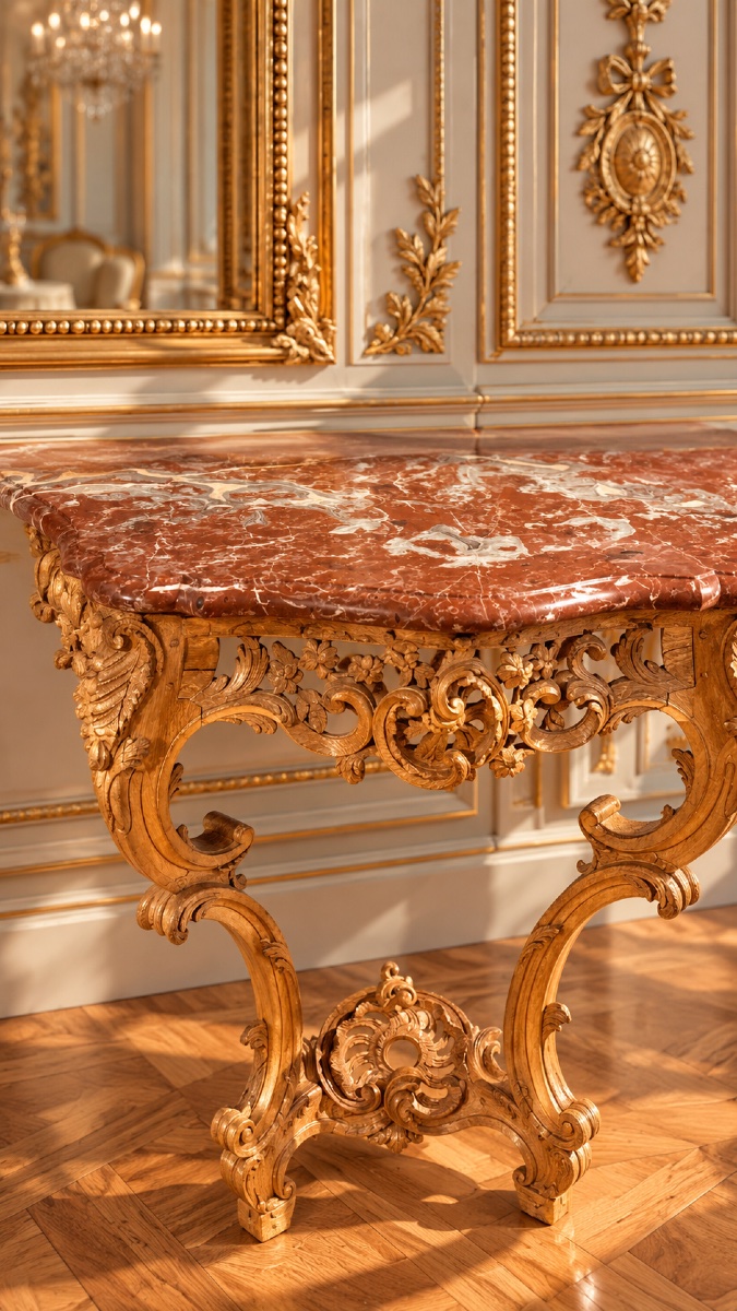 Console Louis XV ,  d’époque XVIIIe Siècle -photo-3