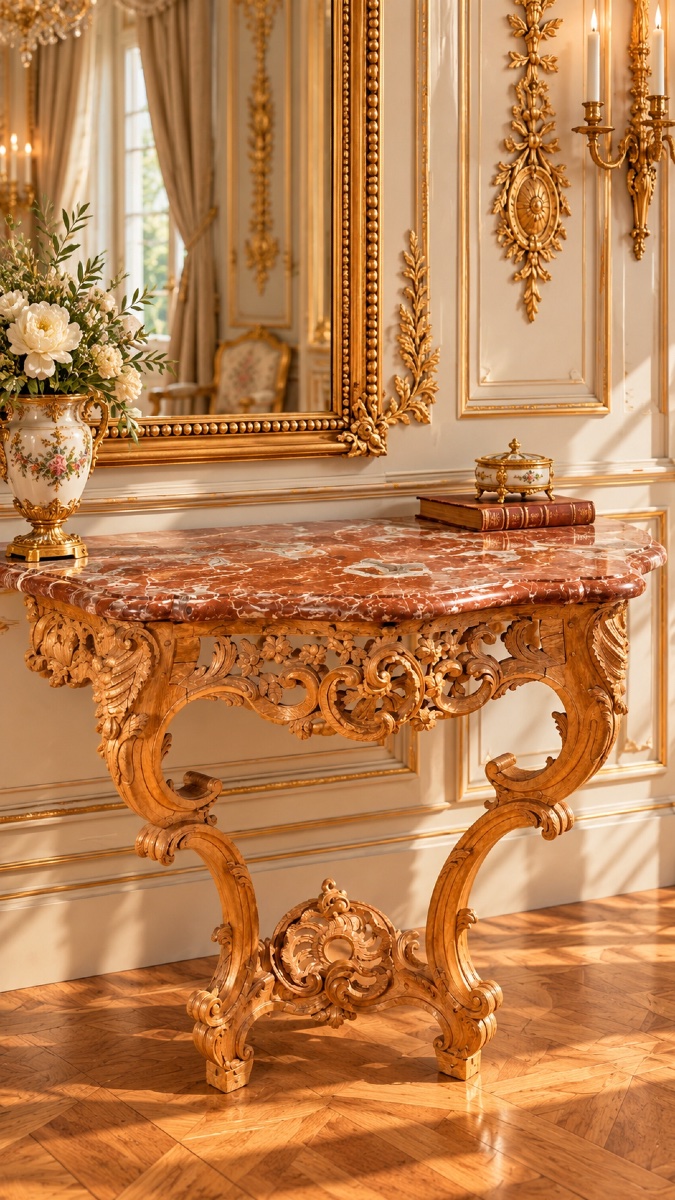 Console Louis XV ,  d’époque XVIIIe Siècle -photo-6