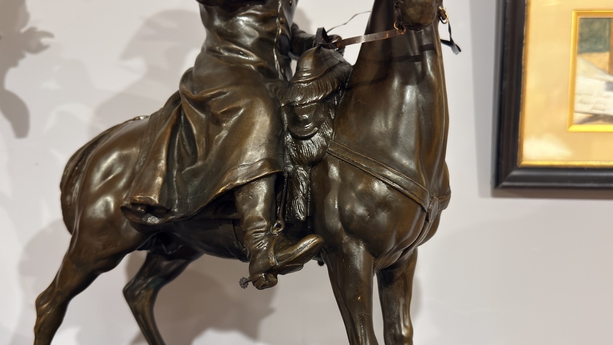 Bronze Statue Of Napoleon I In Redgote - "empire Collection" Stamp-photo-3