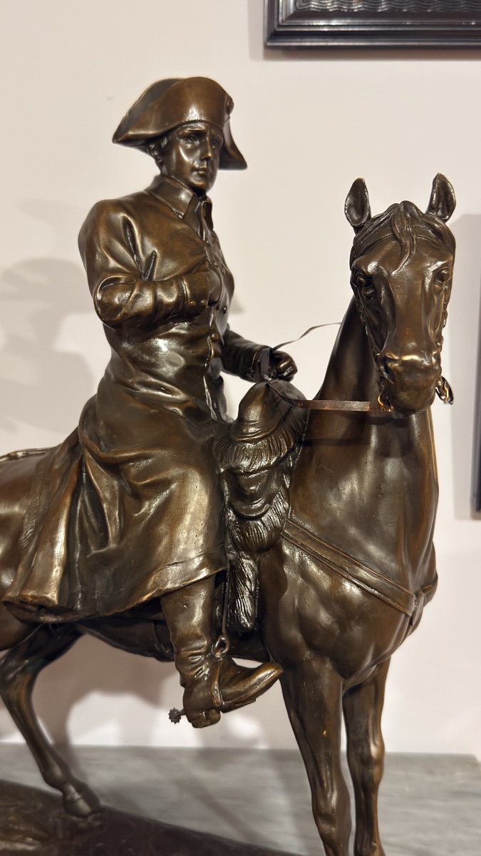 Bronze Statue Of Napoleon I In Redgote - "empire Collection" Stamp-photo-6