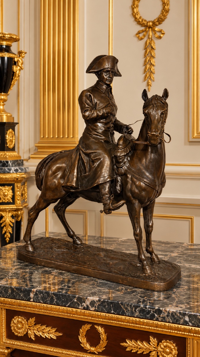Bronze Statue Of Napoleon I In Redgote - "empire Collection" Stamp