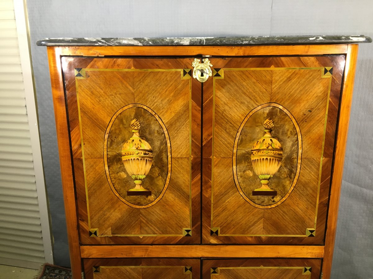 Secrétaire Estampillé  HACHE  Fils à Grenoble ,  18ème Siècle -photo-2