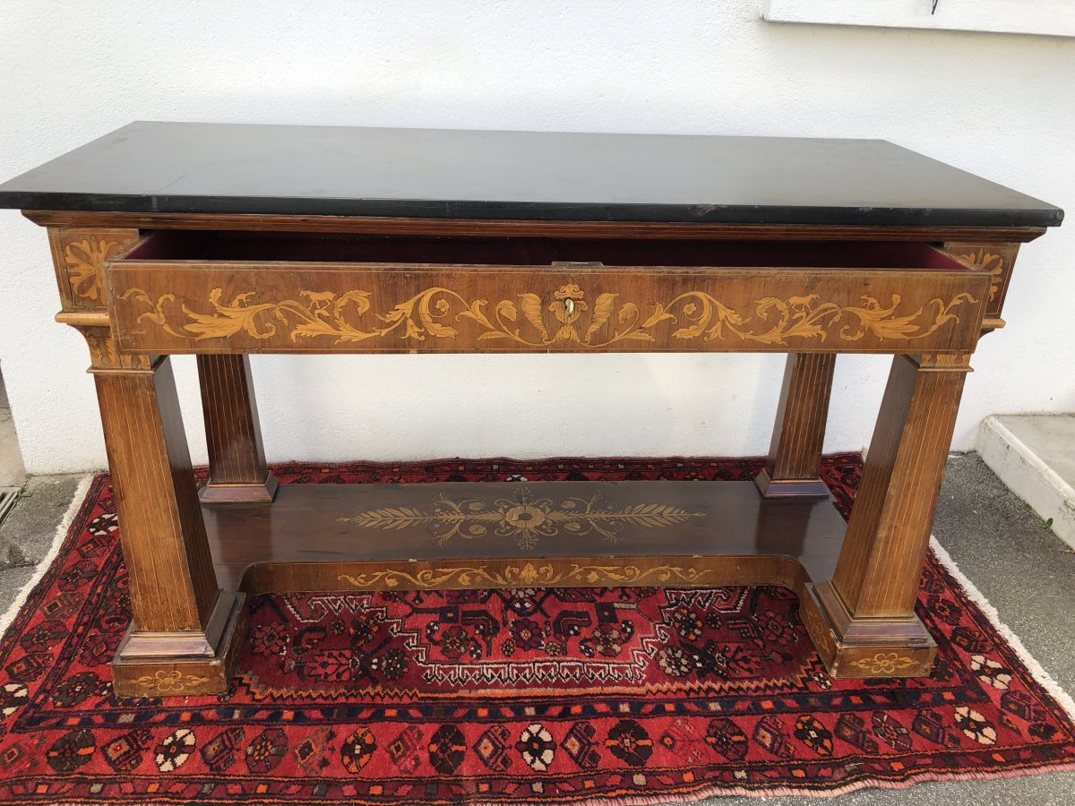 Large Console Charles X Period (1824-1830) Nineteenth Century-photo-5