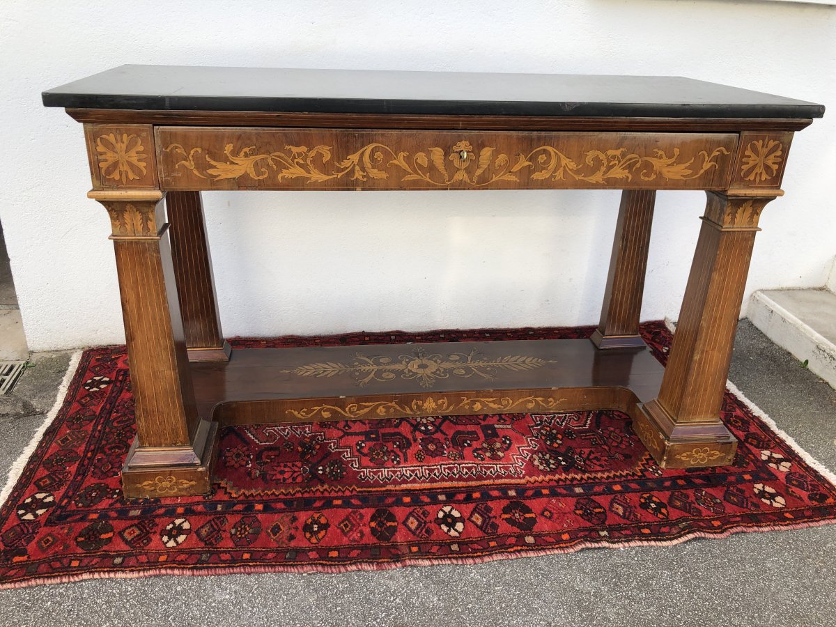 Large Console Charles X Period (1824-1830) Nineteenth Century-photo-8