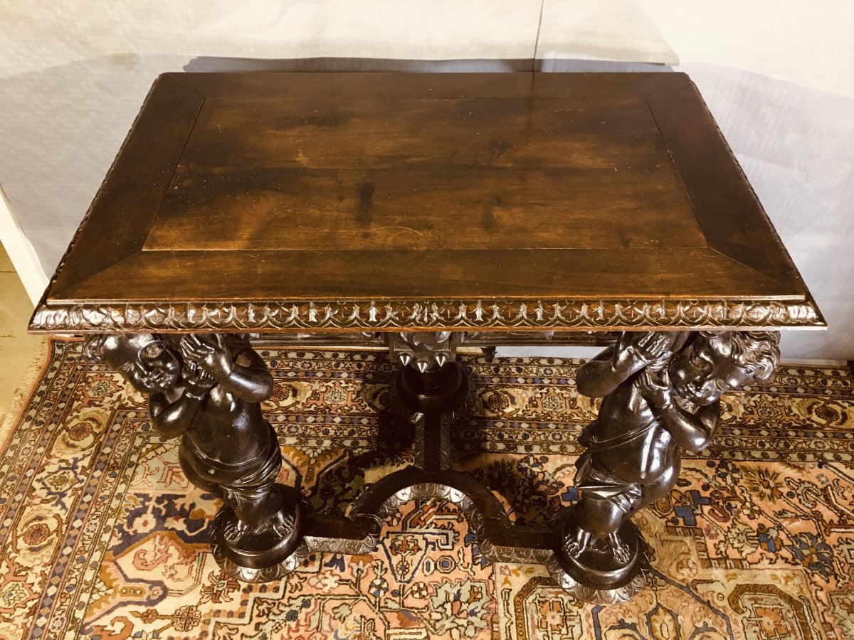 Console With Puttis, Early Nineteenth Century-photo-3