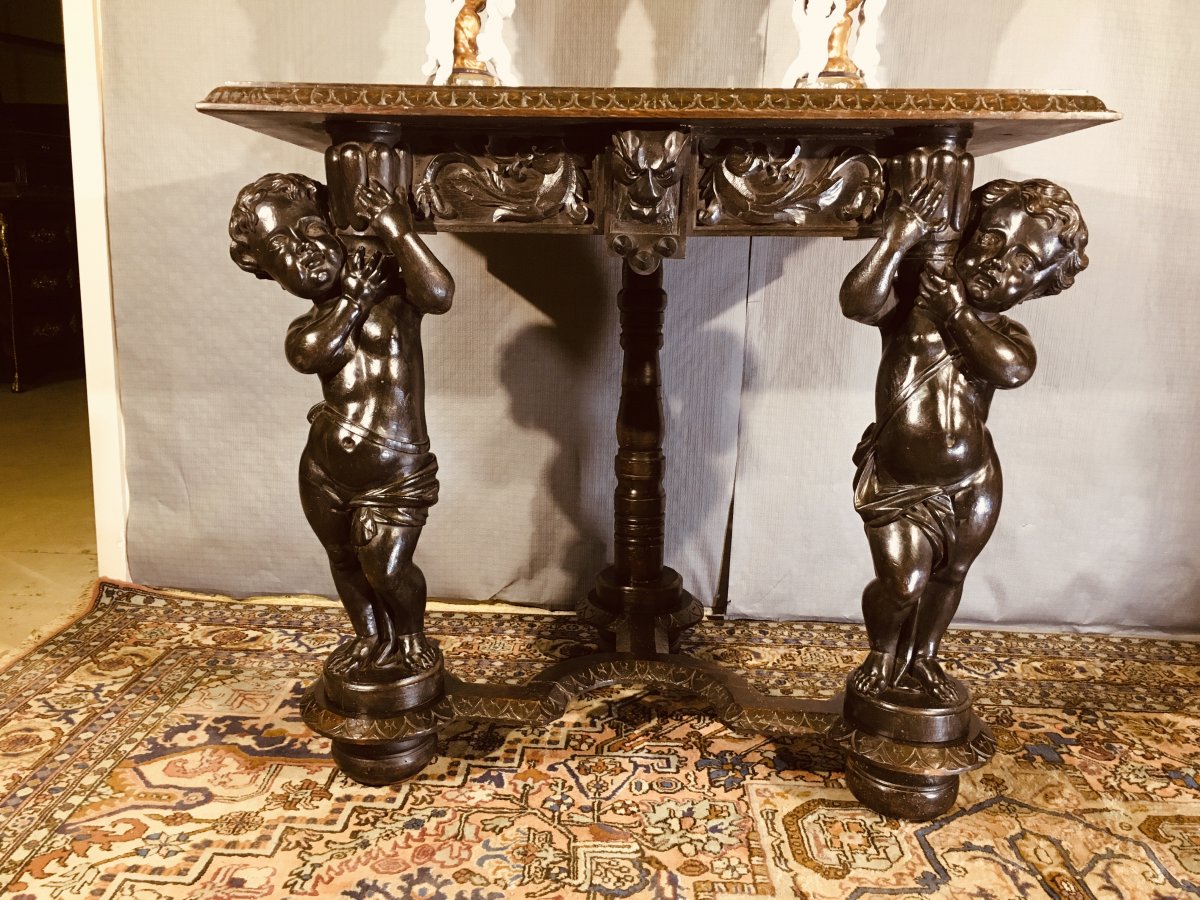 Console With Puttis, Early Nineteenth Century
