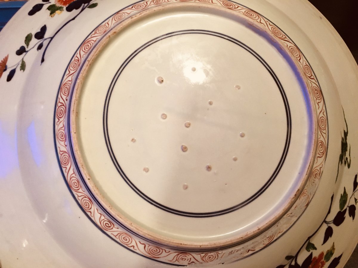 Plat en Porcelaine IMARI  Epoque XVIIIe , Diamètre 55 cm -photo-2