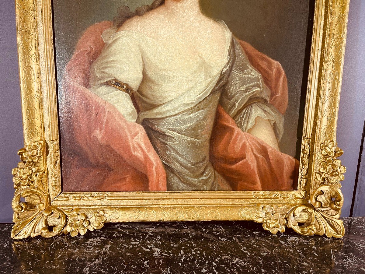 Portrait d'une Elégante du XVIIIe Siècle ,-photo-4