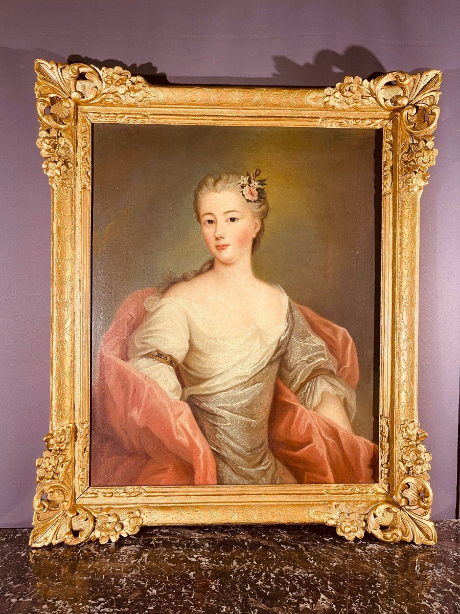 Portrait d'une Elégante du XVIIIe Siècle ,-photo-1