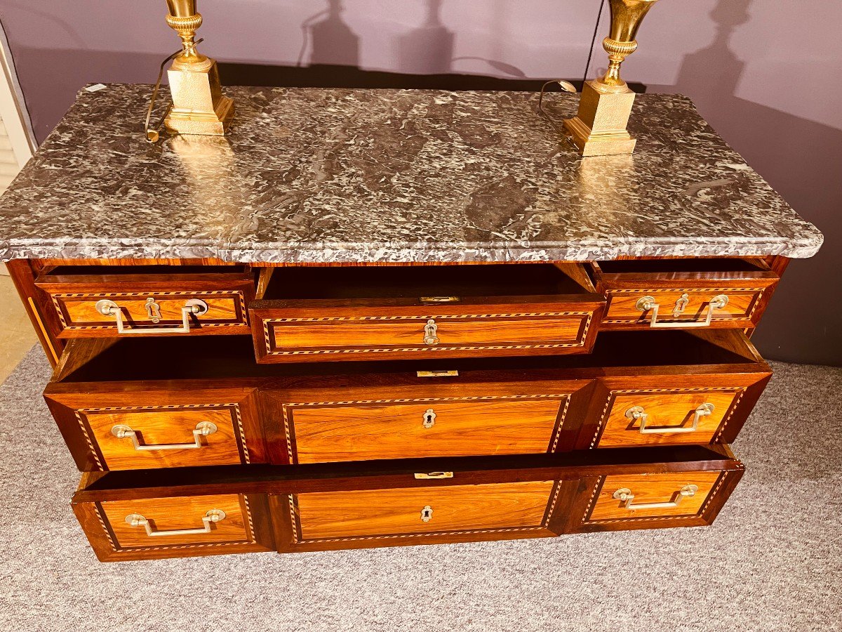 Louis XVI Commode With 5 Drawers, Eighteenth Century Era-photo-2