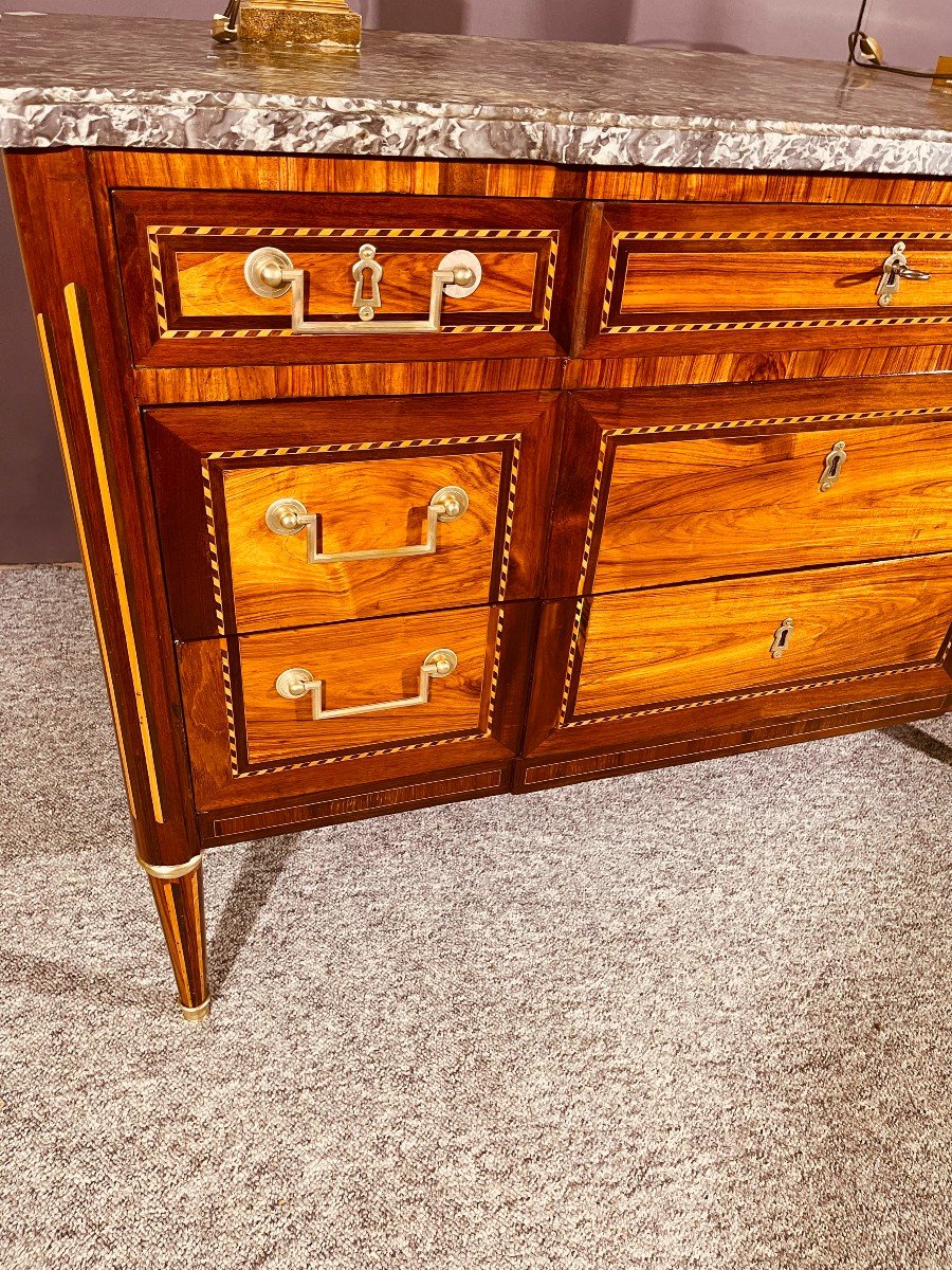 Louis XVI Commode With 5 Drawers, Eighteenth Century Era-photo-7