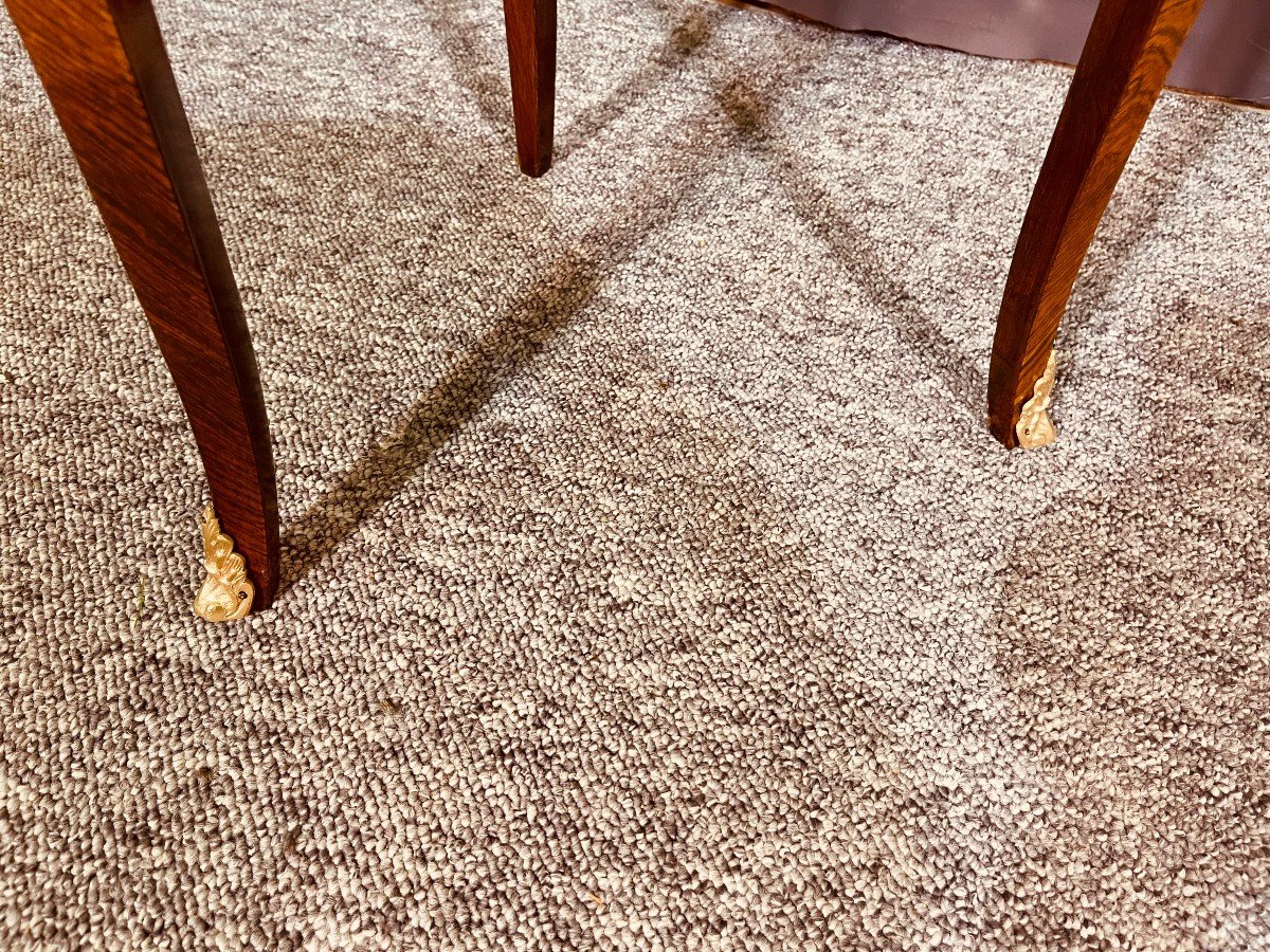 Petit  Guéridon en Marqueterie , Epoque XIXe Siècle -photo-4