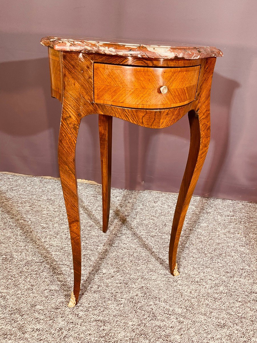 Petit  Guéridon en Marqueterie , Epoque XIXe Siècle 