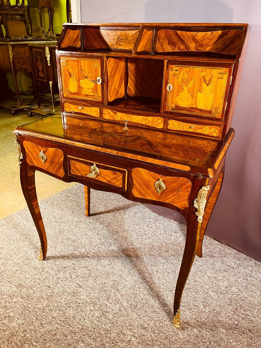 Bonheur Du Jour  Louis XV  , Epoque XVIIIe Siècle -photo-6