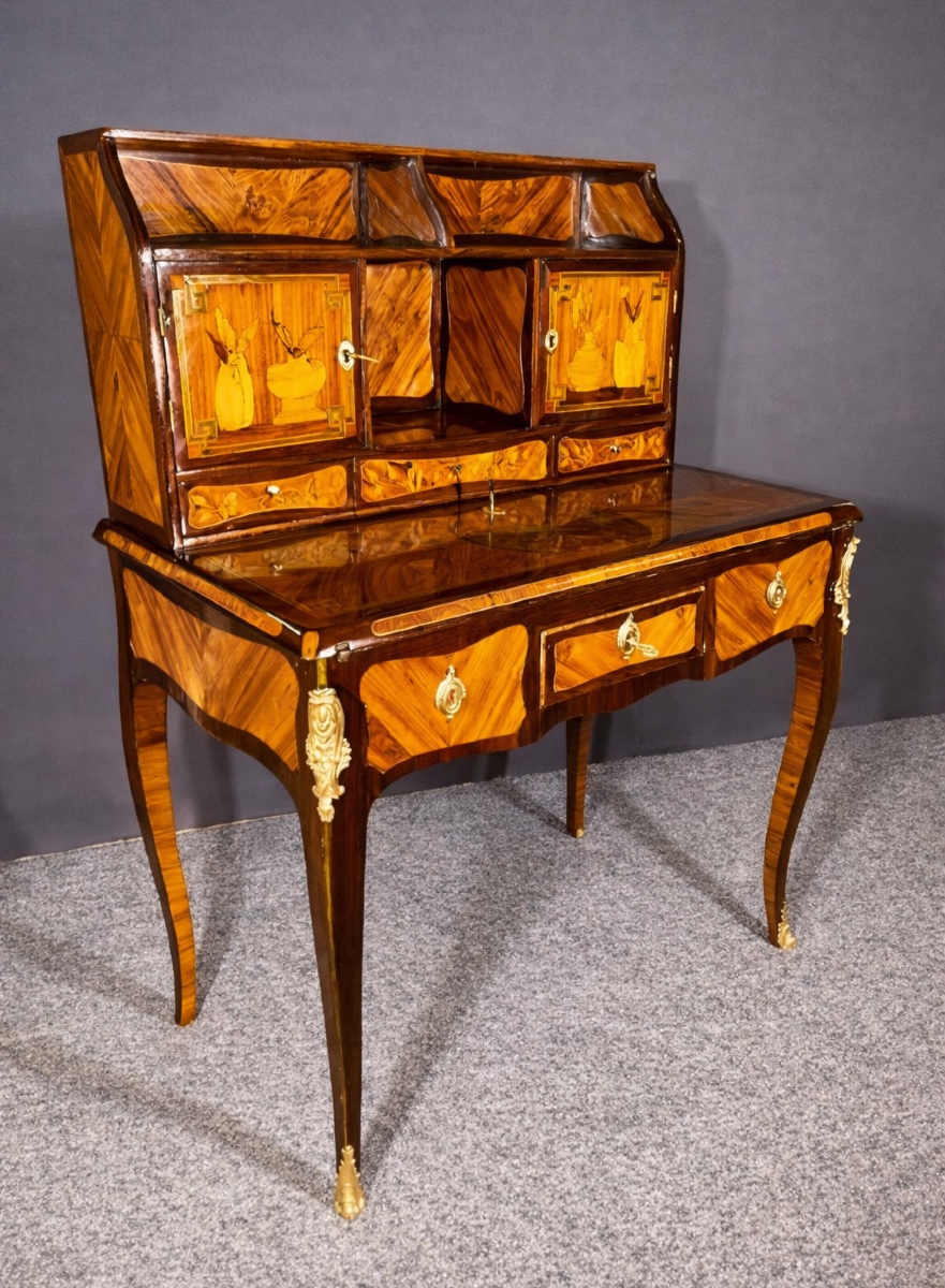 Bonheur Du Jour  Louis XV  , Epoque XVIIIe Siècle 