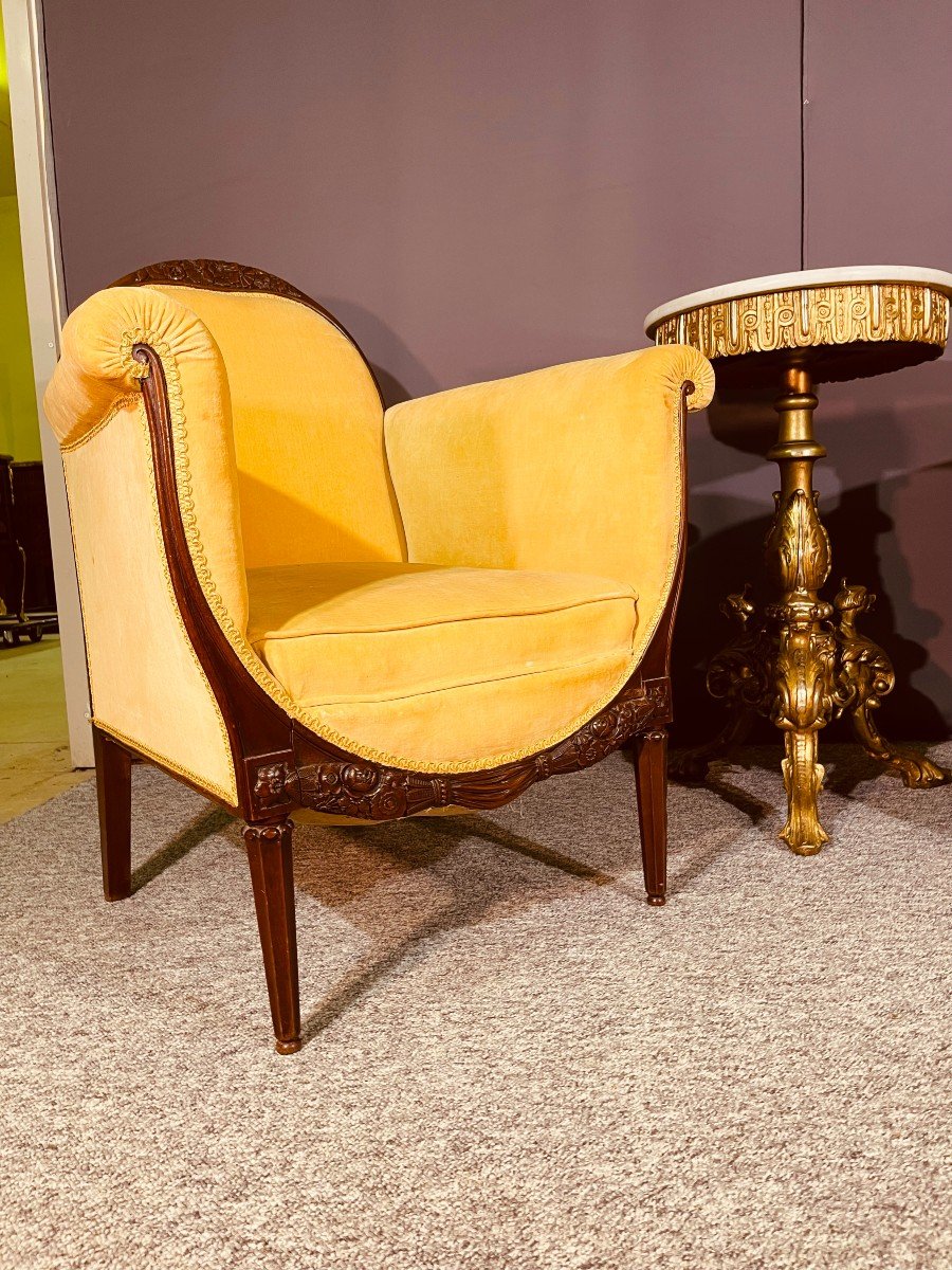 Pair Of Art Deco Armchairs, Signed.-photo-2