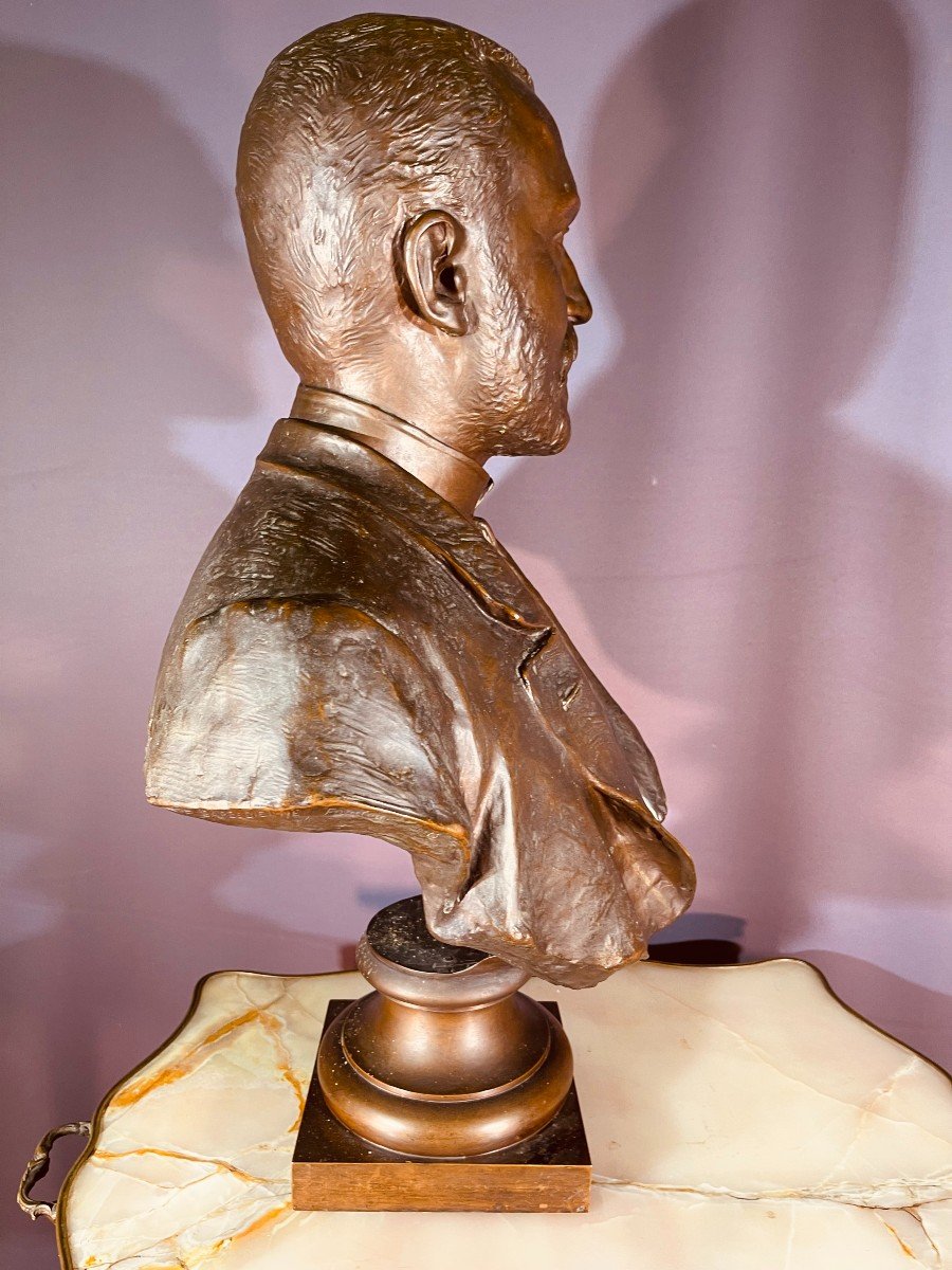 Buste En Bronze signé Ferdinand BARBEDIENNE ( 1810-1892 )-photo-6