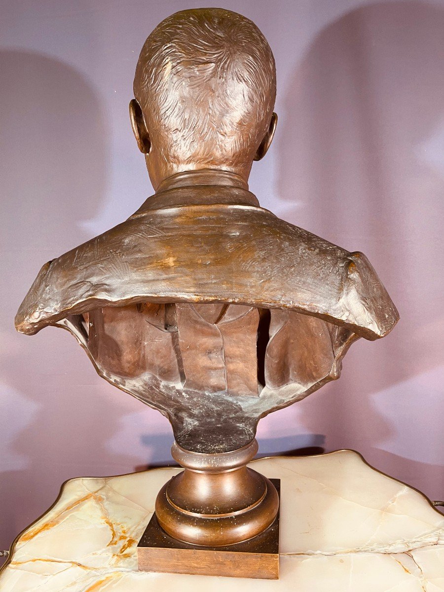 Bronze Bust Signed Ferdinand Barbedienne (1810-1892)-photo-7