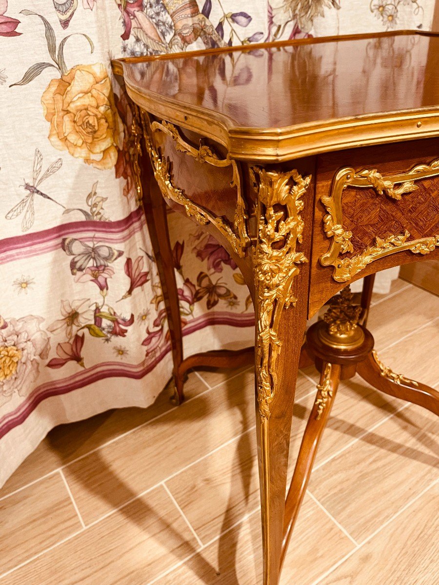 Louis XV Style Living Room Table, Late Nineteenth Period-photo-5
