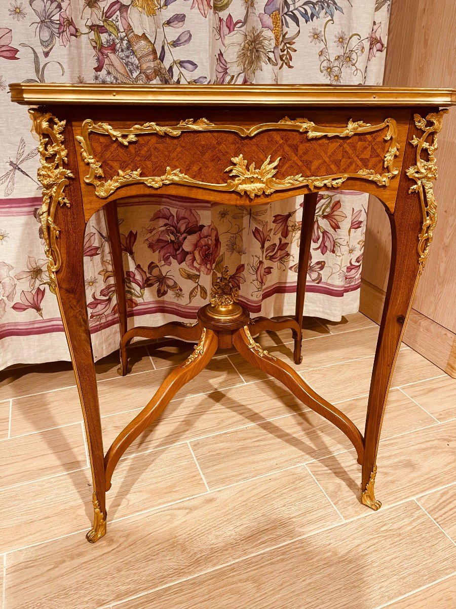 Louis XV Style Living Room Table, Late Nineteenth Period-photo-8