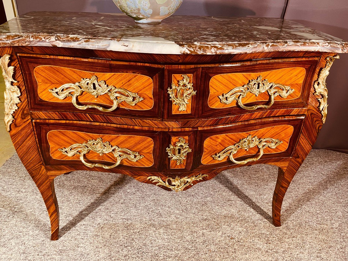 Commode Louis XV , Galbée toutes Faces , 18ème Siècle -photo-1