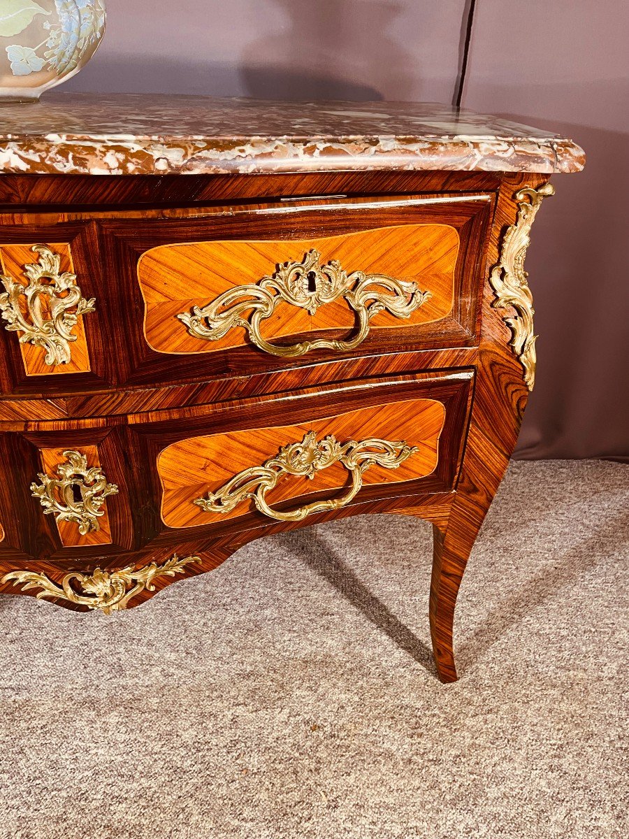 Commode Louis XV , Galbée toutes Faces , 18ème Siècle -photo-3